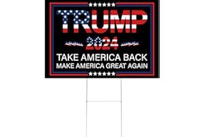 ERYAZI Donald Trump 2024 yard sign with H-Stakes Take - Double Sided 18x12 Inch America Back,Make America Great Again for Trump Lawn Signs Triggering Signs Rally Decoration Outdoor Lawn Yard Signs
