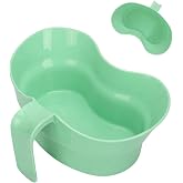 HETHLIF Emesis Basin, Kidney Tray Plastic with Handle, Oral Care Spit Cup Vomit Bowl for Bedridden Patients, Elderly, or Sick Individuals, Includes Mouthwash Cup and Vomit Bowl Function