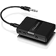 Aluratek Bluetooth V5.0 Audio Receiver and Transmitter Adapter with Low Latency for TV, PC, Auto, Airpline, MP3 Player (Connect to 2 Devices Simultaneously), AUX/RCA - ABC01F