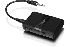 Aluratek Bluetooth V5.0 Audio Receiver and Transmitter Adapter with Low Latency for TV, PC, Auto, Airpline, MP3 Player (Connect to 2 Devices Simultaneously), AUX/RCA - ABC01F