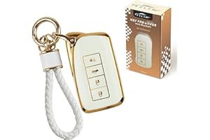 PJLJY Key Fob Cover Compatible with Lexus RX ES GS LS NX RS GX LX RC LC, Soft TPU Keys Protector with Keychain, Smart Key Case