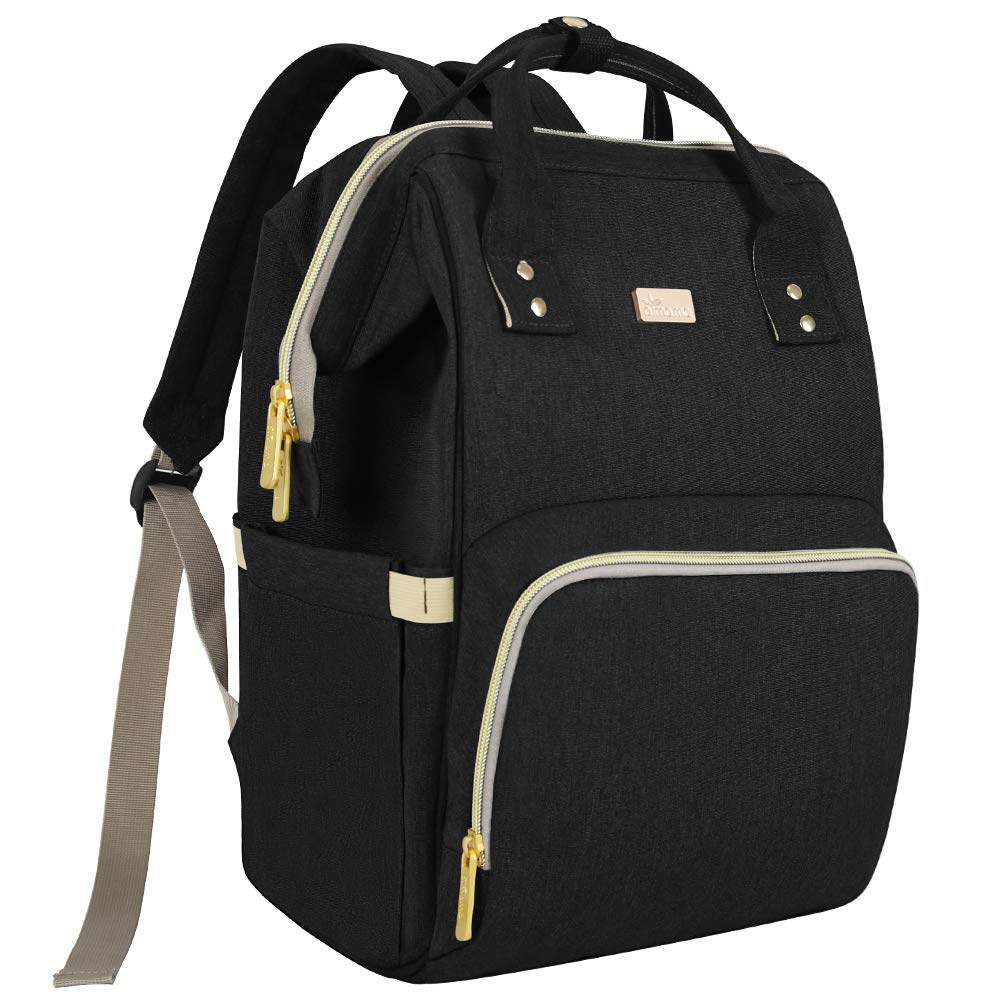 Diaper Bag Backpack Black for Baby Girls and Boys Maydolly Multi