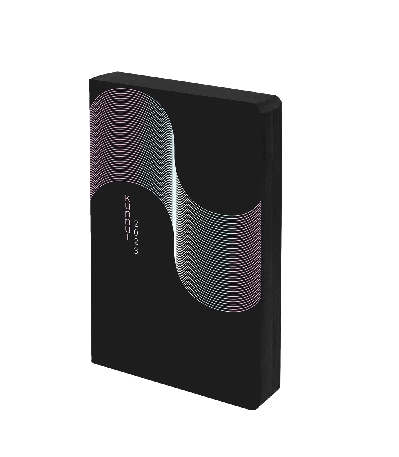 Kunnui - Agenda January 2023 December 2023 - Bonded Leather - Day Page - Size 15 x 21 (A5) - Bilingual: Spanish - English - Dark Twist