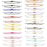 SHINUS BOHO Colorful String Stack Bracelets Set for Women,Adjustable Dainty Rope Protection Luck Thread Jewelry Friendship Gift Bulk