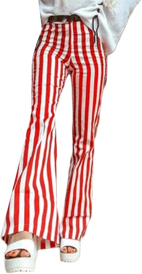 striped stretchy pants