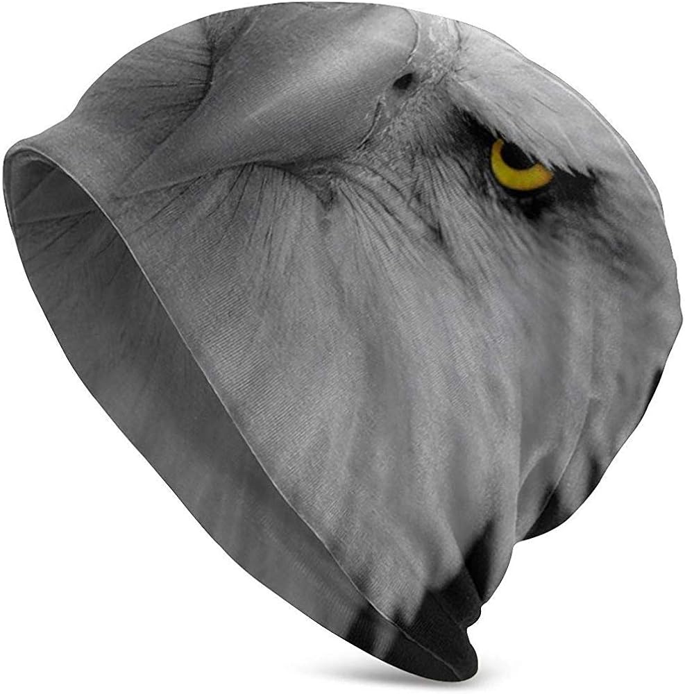 Tracray Unisex Beanie Cap Tiere Weisskopfseeadler Vogel Dunne Schadel Cap Baggy Oversize Strickmutze Schwarz Amazon De Bekleidung