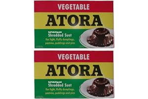 VALUBNDL: Atora Vegetable Suet �C 2 Pack (240g Boxes) �C 480g Total Bulk Supply �C Shredded Vegetable Fat for Dumplings, Pastrie