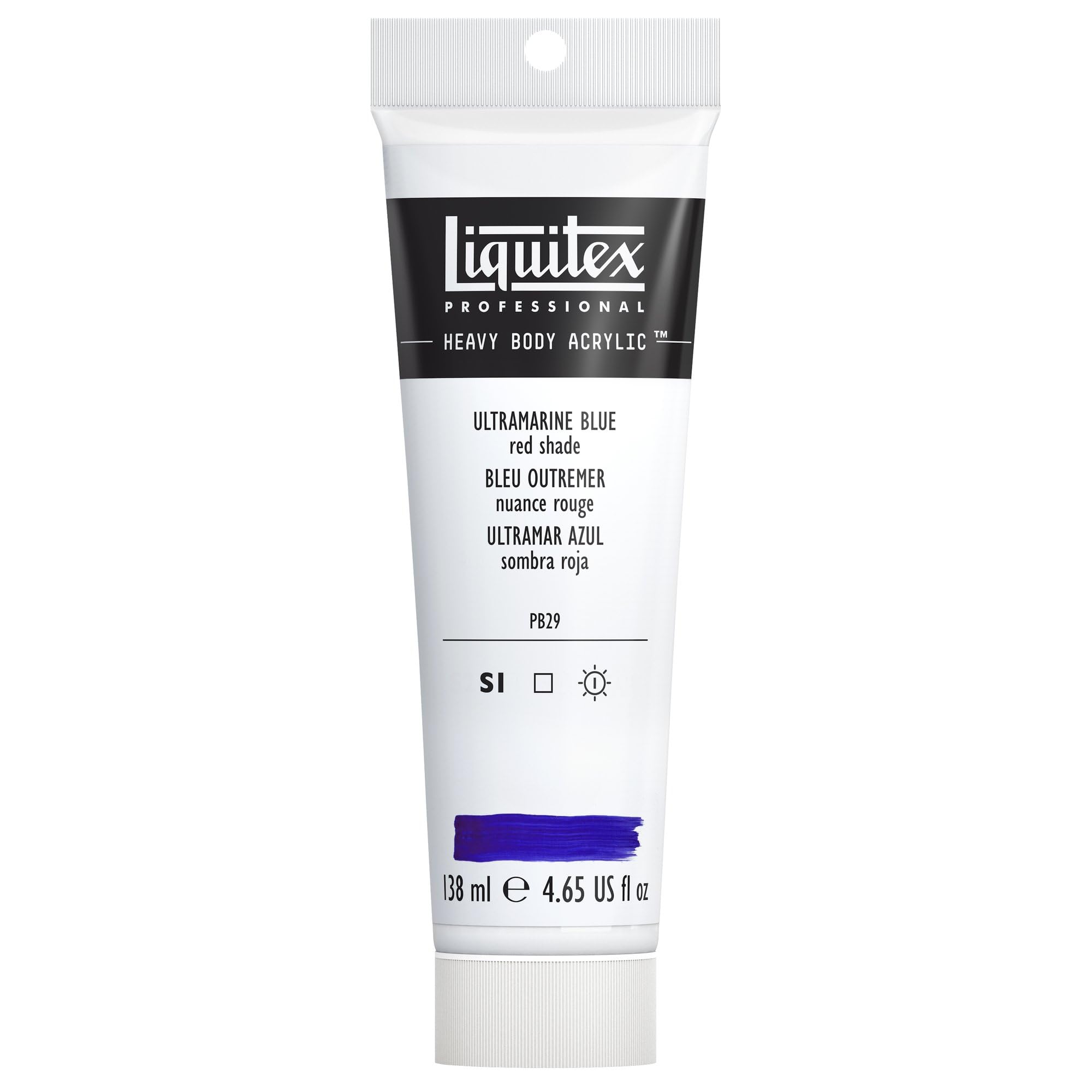 Photo 1 of Liquitex Professional Heavy Body Acrylic Paint, 4.65-oz (138ml) Tube, Ultramarine Blue (Red Shade)