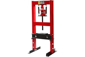 HONNECL Hydraulic Press 6 Ton Hydraulic Shop Press H-Frame Garage Floor Adjustable Shop Press with Plates Adjustable Working Table Height