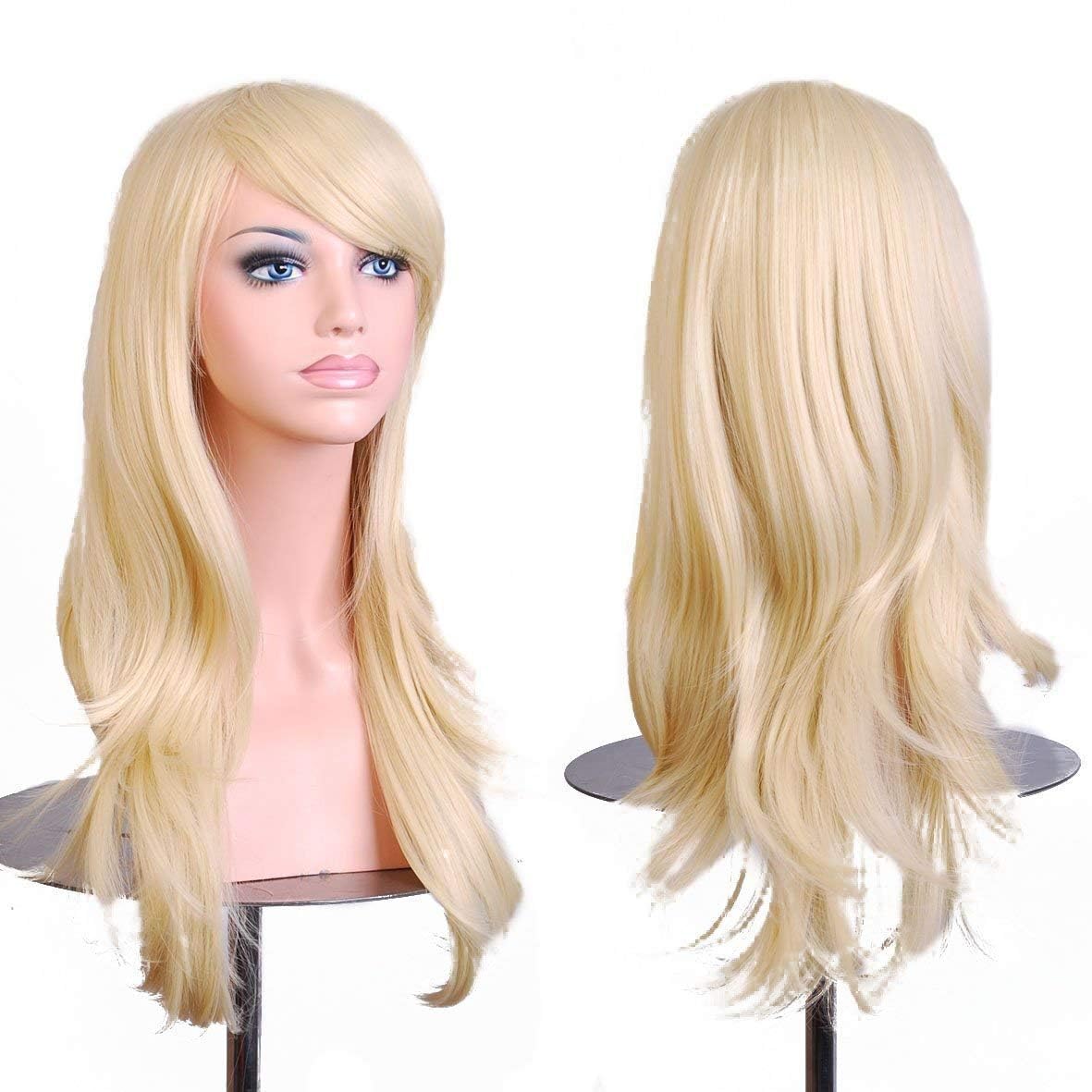 ColorfulPanda Blonde Cosplay Wig Long Wavy Curly Full Hair Costume Wigs for Women Harajuku Anime Style Halloween Party Daily Use
