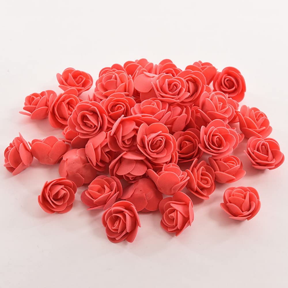 Barlone Fiori Artificiali: Teste Di Rosa Rosa Per Decorazione E Addobbi - 4
