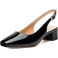 Amazon.com | MISEZOXI Women's Slingback Pumps, Low Chunky