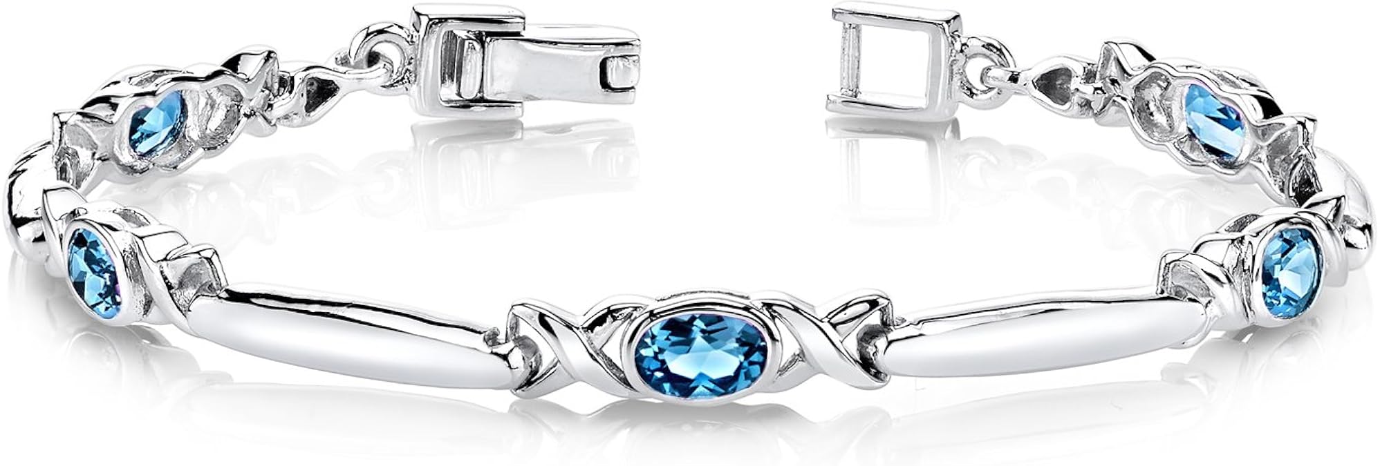 Amazon.com: London Blue Topaz Bracelet Sterling Silver 2.75 Carats X