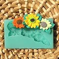 Three Sunflower Cake Mold Fondant Soap Mould