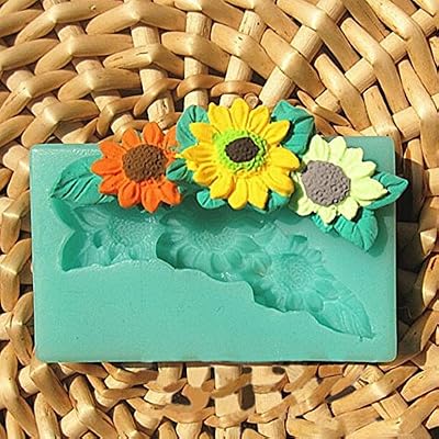 Three Sunflower Cake Mold Fondant Soap Mould