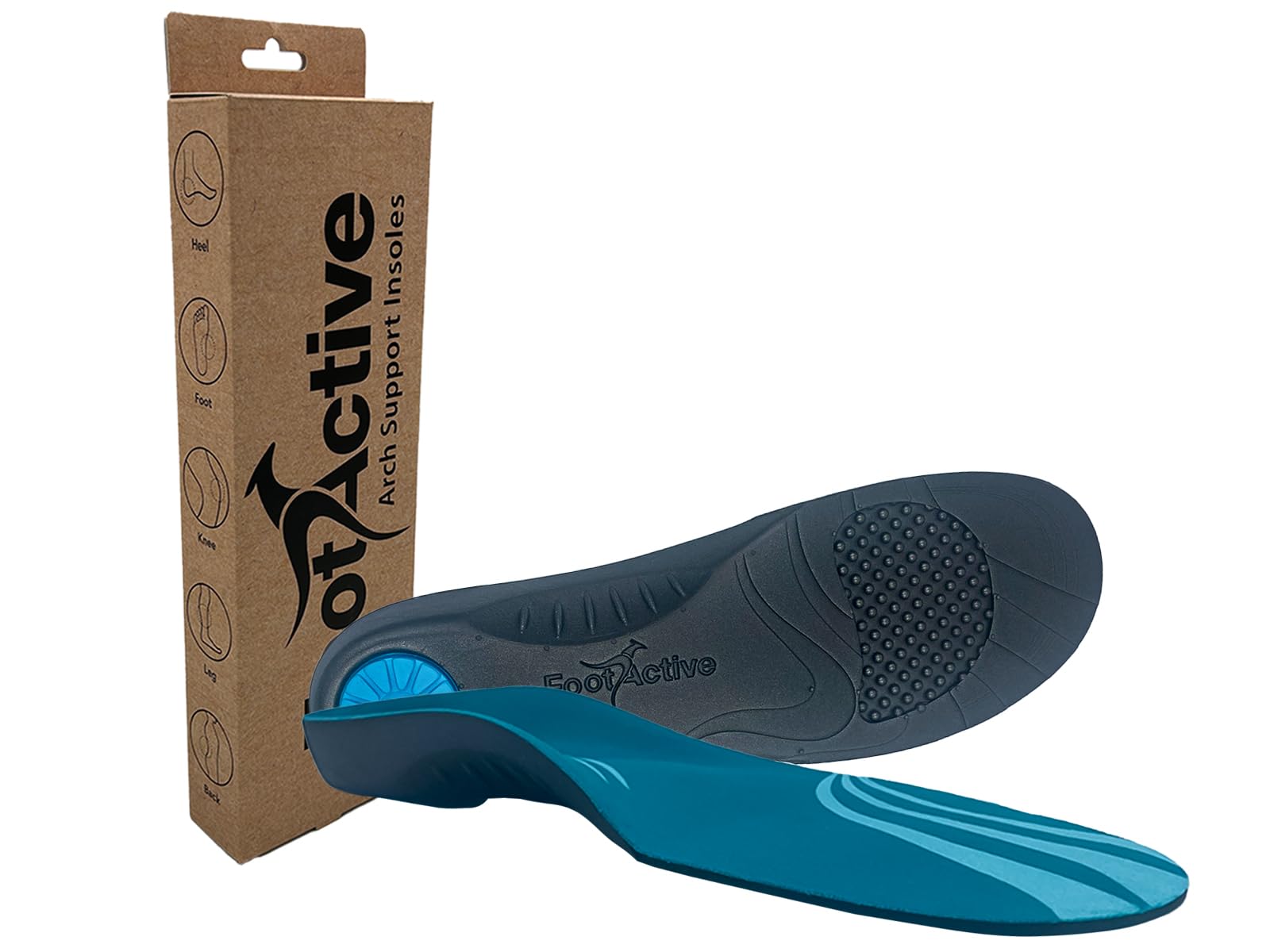 FootActive COMFORT Insoles - XS (UK 3-4½), Blue, UK 3 - 4.5 x-small