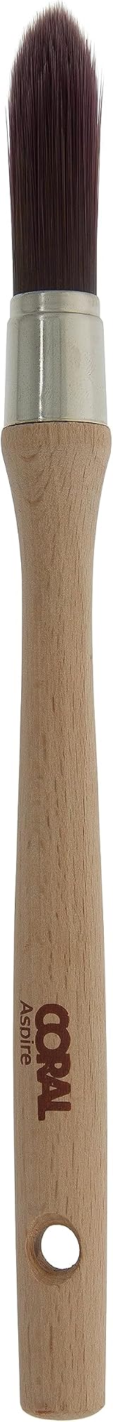 CORAL 33711 Aspire 15mm Round Sash Paint Brush FSC Wood Handle Detail Cutting view 4