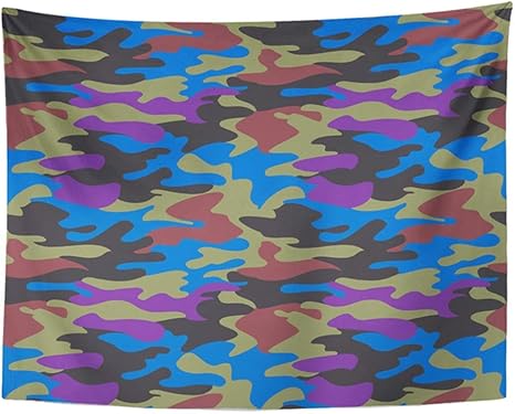 Amazon Com Emvency 60 X80 Tapestry Mandala Hippie Wall Hangings Red Abstract Camouflage Pattern Repeatable Camo Glamour Blue Purple Black Olive Army Home Decor Tapestries For Bedroom Everything Else