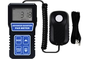 LANDTEK PAR Meter Quantum Par Meter for Led Grow Lights PPFD Tester with Data Logging and Calibration 400-700nm Light Range PPFD Meter for LED Grow Light to Measure Light Intensity in Grow Room Greenhouse