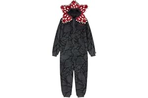 Sunaei Christmas Demogorgon Onesie Pajamas Unisex Adult 3D Hooded Pajamas Winter Fleece Cosplay Costumes Xmas One Piece Pjs