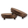 Gsofly 2 Pcs Wood Riser - 4'' Display Riser for Farmhouse Decor, Tiered Tray Decor Accessories, Round Display Stand for Home Decor, Rustic Pedestal Stand for Tiered Tray Decorations