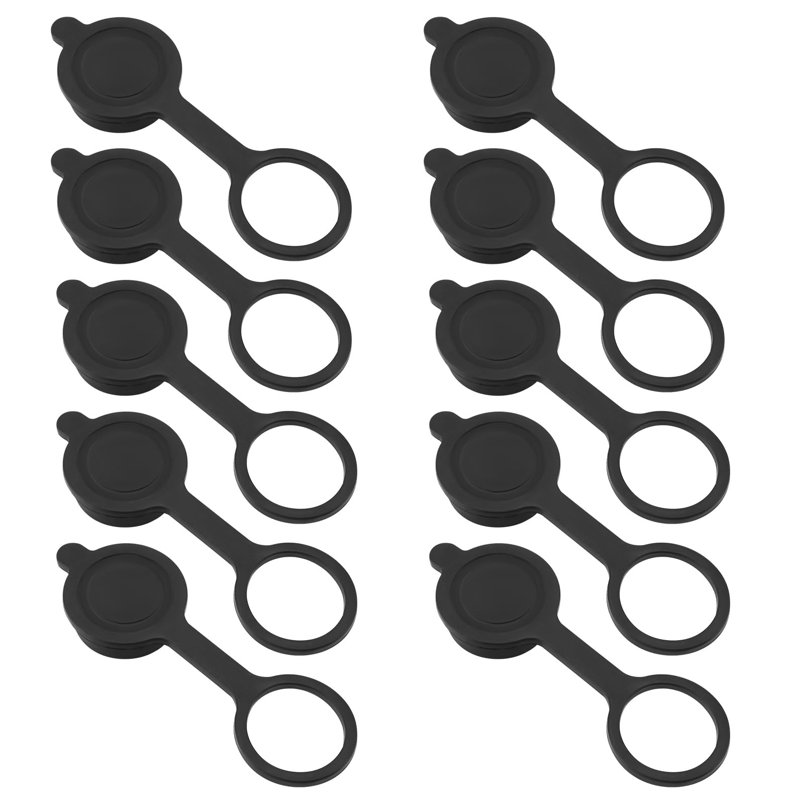 Create idea 10PCS GX20 Aviation Connector Plug Cover Compatible with Aviation Connector Sockets Rubber Cap Circular Connector Protective Sleeve Black