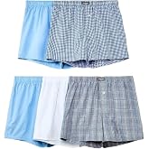 Goodfellow &amp; Co Men's Woven Boxer Shorts 4pk - (US, Alpha, X-Large, Regular, Regular, Blue)