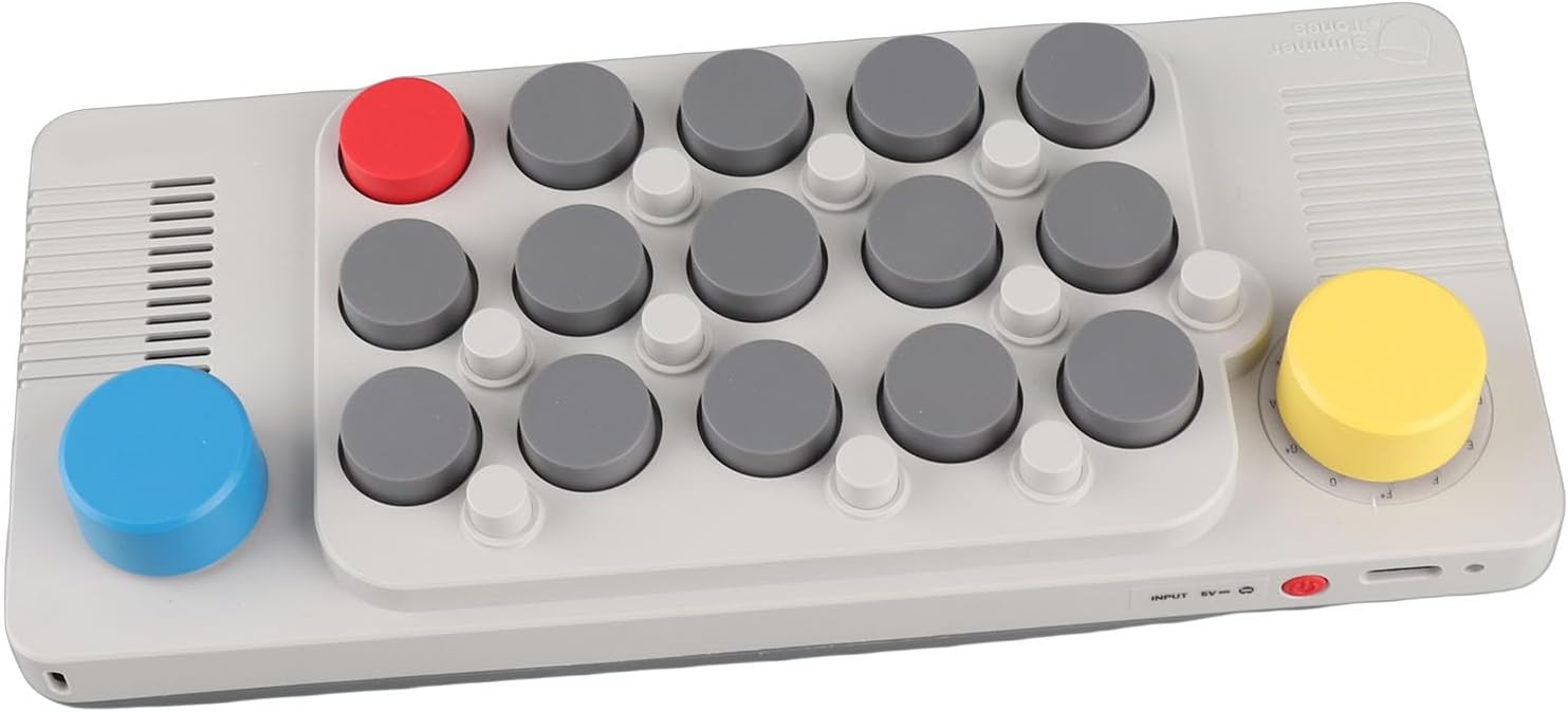 Generic Small Portable Electronic Music Keyboard Organ Piano Toy for Kids Children, Rechargeable Compact Keyboard with Headphone Jack for Musical Enthusiasts, ABS Gray