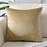 Artscope Luxury Velvet Pillow Covers Super Soft Decorative Square Throw Pillow Covers Case Cushion Covers for Sofa Couch Bedroom Car Decor 26x26 Inch Tan