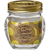 Bormioli Rocco Quattro Stagioni Amphora Small Glass Canning Jar with Lid, 17 oz., Set of 12