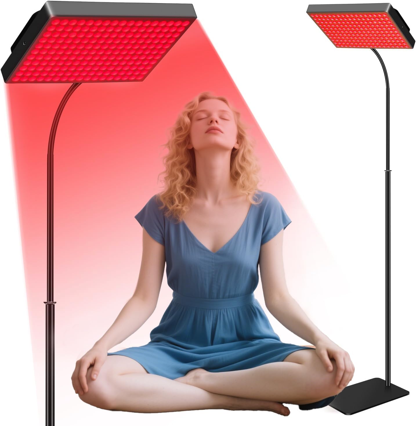 Photo 1 of MOTAYU Red Light Therapy for Face,Red Infrared Light Therapy Lamp with Stand Panel Led 660nm & 850nm Infrared Light Device for Body