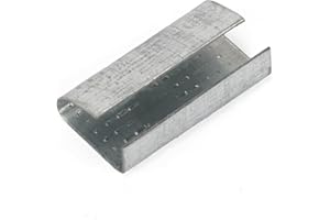 DJSUNPACKING Open Serrated Seals of 1.25” Length for 1/2" Strap Width Polyester (PET) Strapping (Pack of 50)