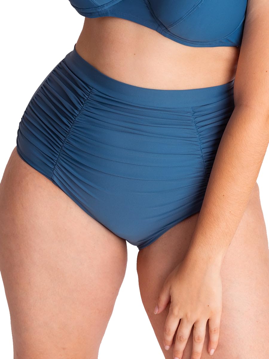 Photo 1 of SHAPERMINT Essentials Shapewear Swimear Bottom,Ocean Blue,L
