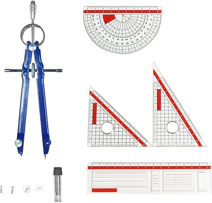 AIYUE High Quality Students Maths Geometry Set, Professional Scientific