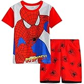 youenyou Boys Summer Snug-Fit Pajamas Short Kids Pjs Sets 100% Cotton Toddler Sleepwear