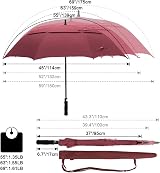 G4Free Golf Umbrella 55/63/69/72/80in Windproof Double Canopy Auto Open view 6