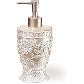 Zahari Home Rose Vine Stylish Soap Dispenser Set - Modern Print Design for Kitchen and Bathroom - Lotion Pump, Dish Soap, Hand Sanitizer, Hand Soap - Cute and Practical