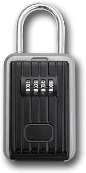 Amazon Co Jp K Luce C セキュリティーボックス キーボックス 鍵 収納 ボックス セキュリティ ロックポケット 南京錠 ダイヤル式 4桁 暗証番号 パスワード 保管 小型 車 自転車 屋外 屋内 黒 防犯グッズ 日本語説明書付き ブラック Diy 工具 ガーデン