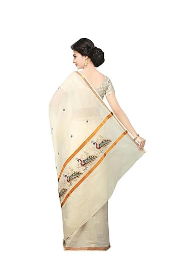 selvamani tex cotton kerala kasavu zari saree with blouse
