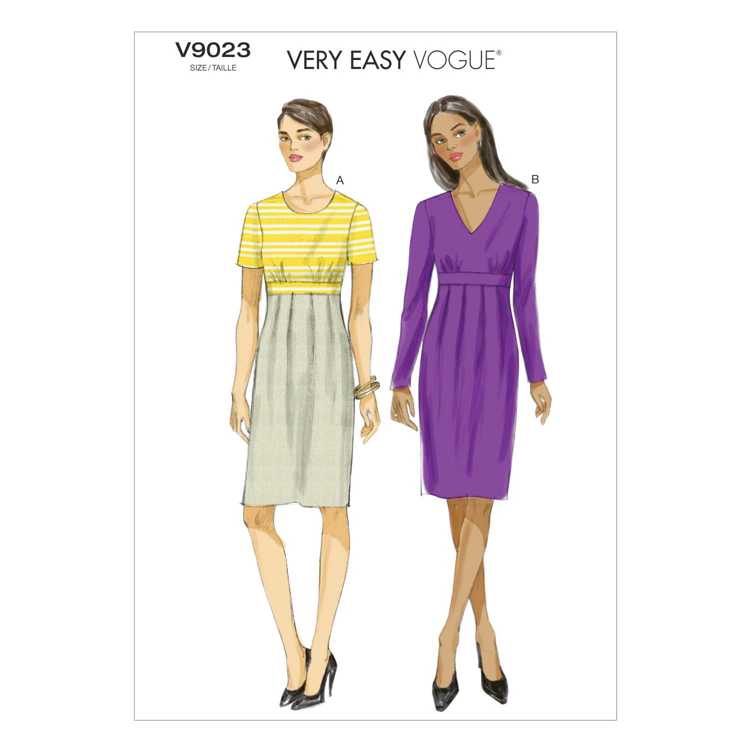 Vogue Patterns 9023, Misses Dress, Sizes, B5 (8-10-12-14-16)