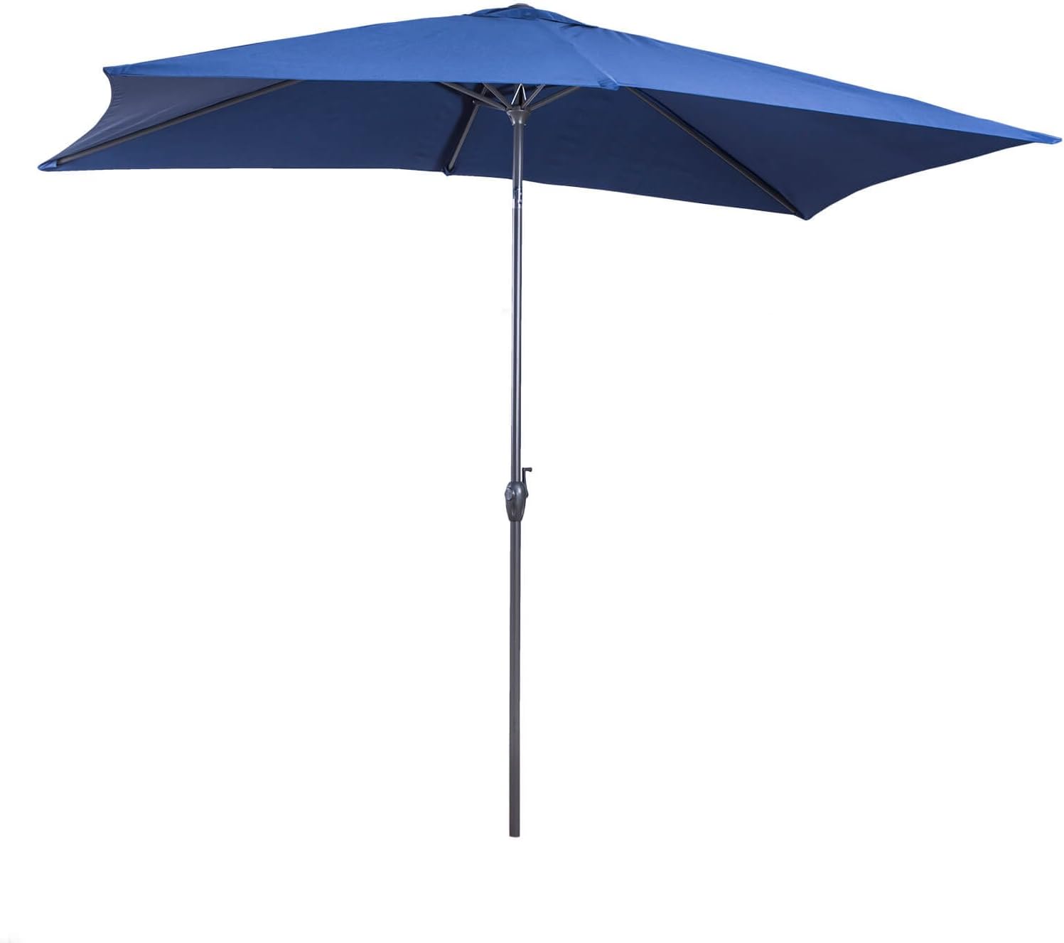 3m x 2m Aluminium Rectangular Wind up Garden Parasol - Blue