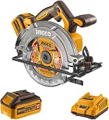 Ingco 20V Cordless Circular Saw 165mm Brushless 5200RPM 55mm Depth CSLI16521 view 1