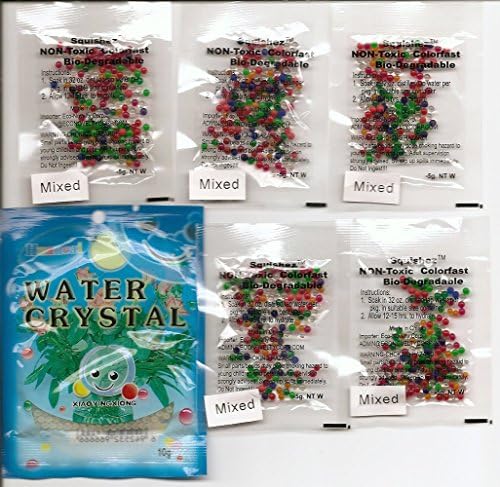Bundle: Orbeez Refill Kit (About 1,200 Beads) Squishez (Tm) Rainbow Water Beads and Grow &amp; Glow in the Dark 500 Beads