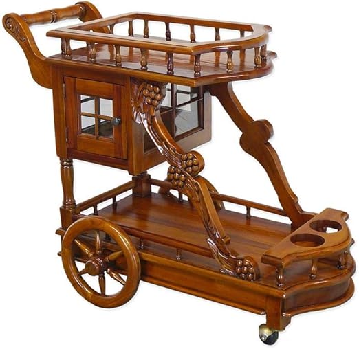 Antike Fundgrube Servierwagen Teewagen Küchenwagen aus Holz in Form