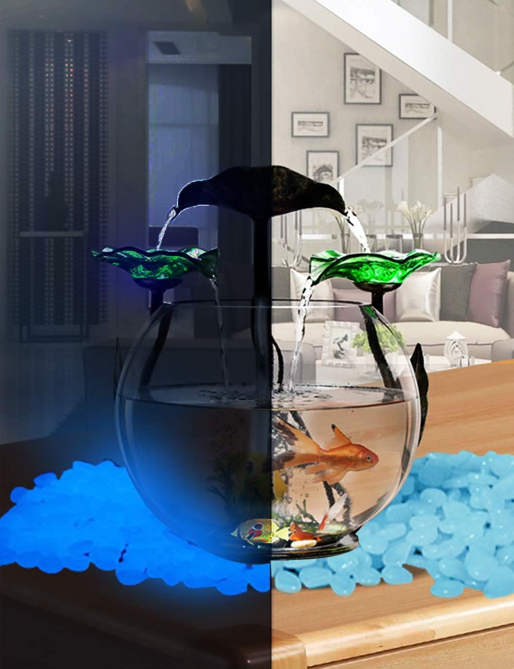 【400 Pcs】 Glow in The Dark Rocks, Glowing Stones Garden Glow in The Dark Pebbles Outdoor Decorative Stones Small Patio Decor Garden Decorations : Garden & Outdoor