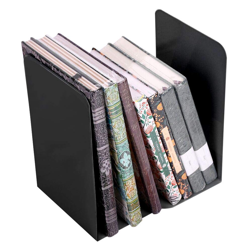 Metal Book Ends Stand Extensible Book Holder Students Bookrack with Anti-Slip Mat Stable Desktop Organizer for Home Office School Library Perfect for Student’s Heavy Duty Books Study(Pack of 2)