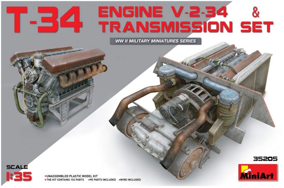 Miniart 1: 35 - T-34 Engine & Transmission Set