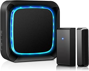 Satisure Wireless Door Alarm Sensor Window Door Open Security Alarm Entry Ring Chime for Home Security Business Travel Kids Pets Elderly People, 600 FT Remote Range (1 Receiver+1 Sensor)