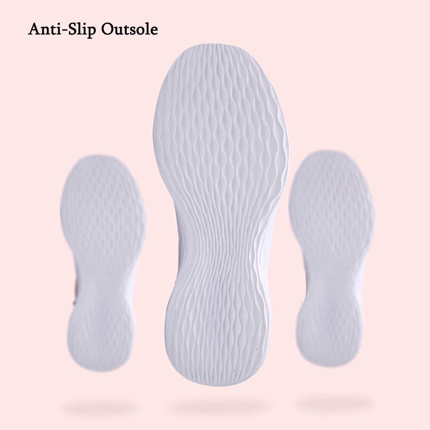 MARITONY Womens Walking Shoes, Slip on Sneakers, Lightweight Outdoor Casual Breathable Mesh Running Tennis Sneakers, Pink 38