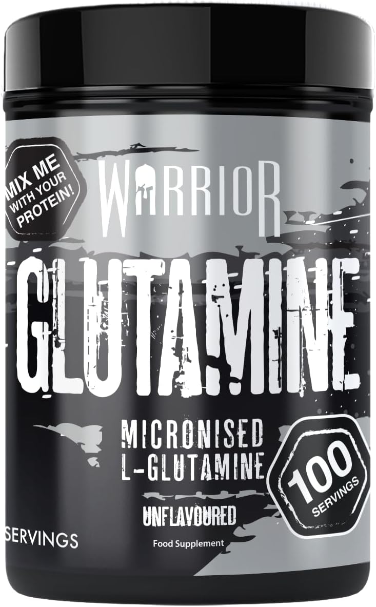 Warrior Glutamine 500g Pure Micronised L-Glutamine Powder Unflavoured